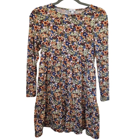 love, Fire Dresses & Skirts - Love Fire Floral Print Long Sleeve Dress Casual Multicolor S/P